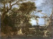 Michael Willmann Landscape with St. John. Spain oil painting artist